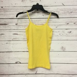 F & F yellow‎ seamless spaghetti strap tank